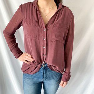 Soft Surroundings 100% Silk Button Down Sz Small